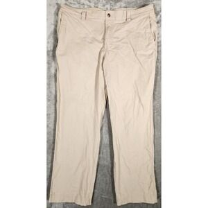 Columbia Capri Pants Women's 39X29 (Tag 40X30) Wide Khaki Casual Tan